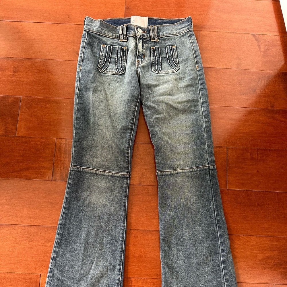 Revice Denim Low Rise Bootcut Jeans Dark Wash